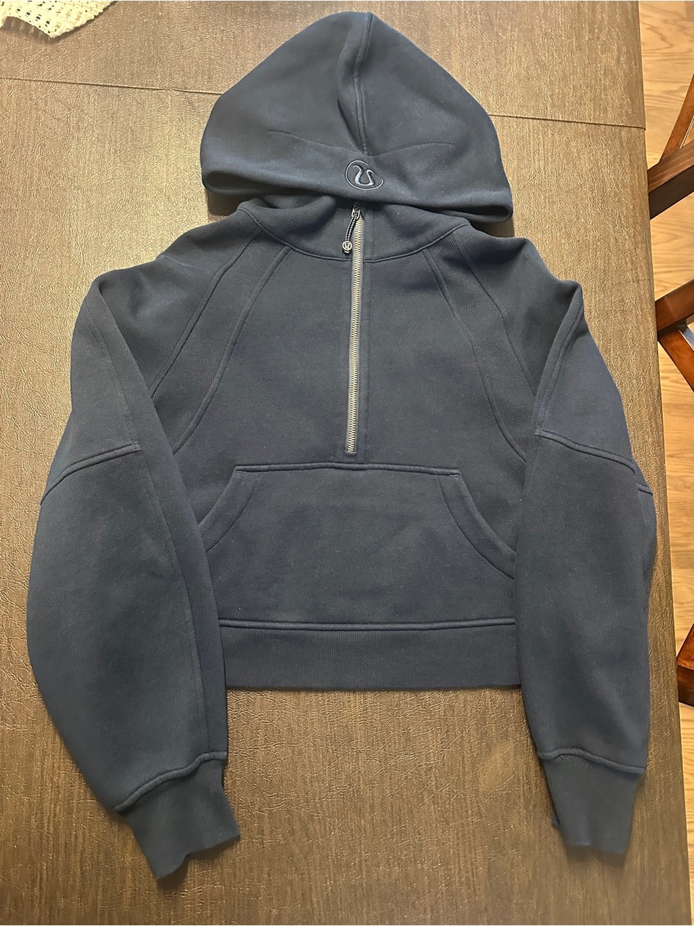 lululemon athletica Navy Half-Zip Hooded Pullover